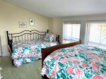 Large 2nd floor bedroom with double bed, twin daybed & twin trundle